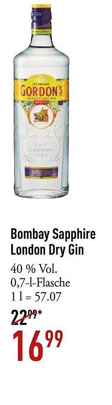 Bombay Sapphire London Dry Gin 0,7l