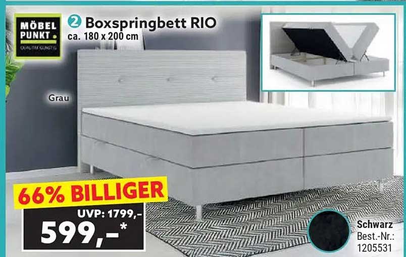 Boxspringbett RIO ca. 180 x 200 cm