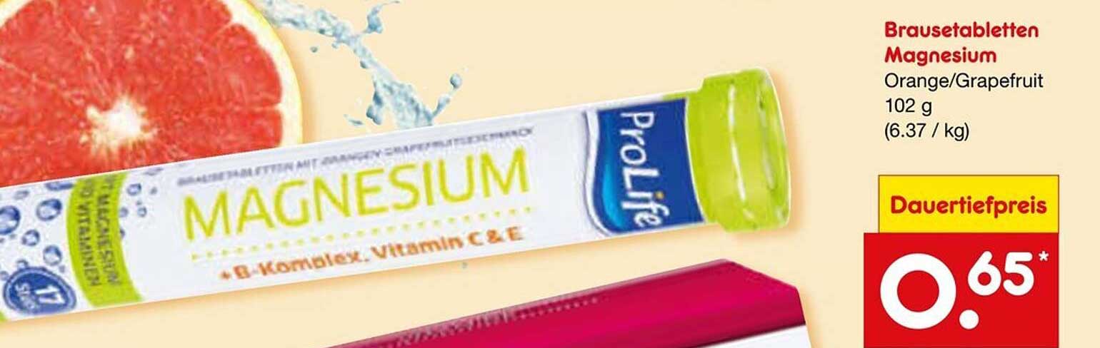Brausetabletten Magnesium Orange/Grapefruit 102 g