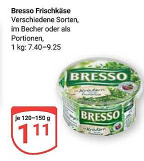 Bresso Frischkäse – verschiedene Sorten im Angebot