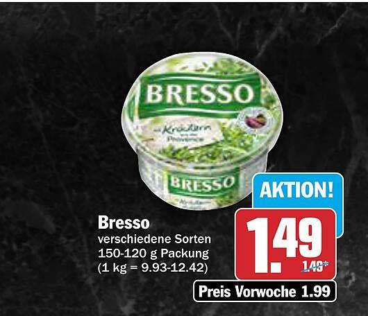 Bresso verschiedene Sorten 150-120 g Packung