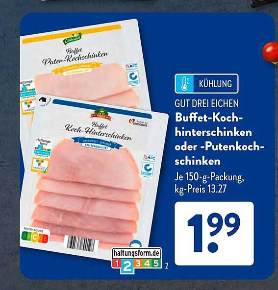 Buffet-Kochschinken oder Putenkochschinken