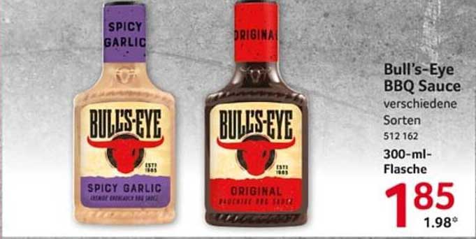 Bull's-Eye BBQ Sauce verschiedene Sorten 300-ml-Flasche