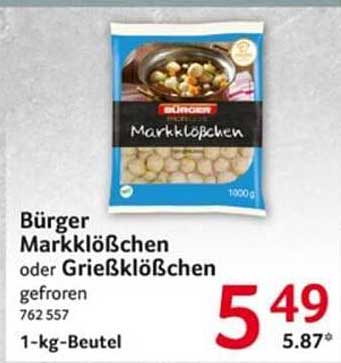 Bürger Markklößchen oder Grießklößchen 1-kg-Beutel