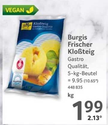 Burgis Frischer Kloßteig 5-kg-Beutel