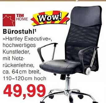 Bürostuhl »Hartley Executive«, hochwertiges Kunstleder, mit Netzrückenlehne