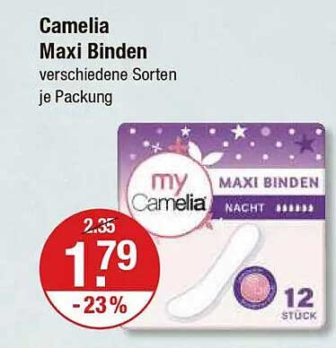 Camelia Maxi Binden - verschiedene Sorten je Packung
