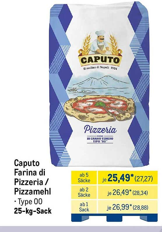 Caputo Farina di Pizzeria / Pizzamehl - Type 00 25-kg-Sack