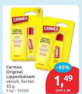 Carmex Original Lippenbalsam versch. Sorten 10 g