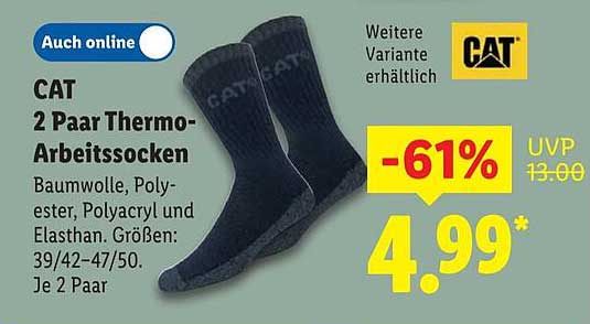 CAT 2 Paar Thermo-Arbeitssocken
