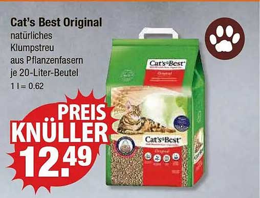 Cat's Best Original - Natürlicher Klumpstreu für Katzen