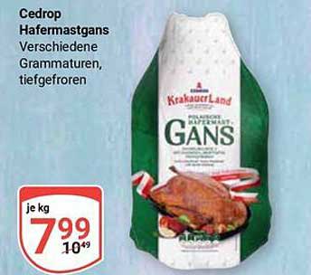 Cedrop Hafermastgans - Verschiedene Grammaturen, tiefgefroren