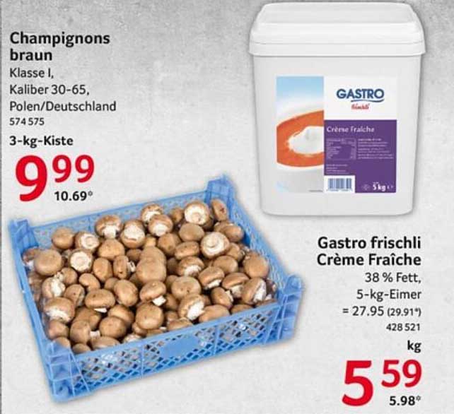 Champignons braun - Klasse I, 3-kg-Kiste