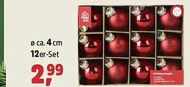 Christbaumkugeln Ø ca. 4 cm 12er-Set