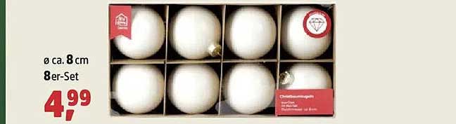 Christbaumkugeln, ø ca. 8 cm, 8er-Set