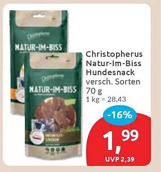 Christopherus Natur-Im-Biss Hundesnack verschiedene Sorten 70 g