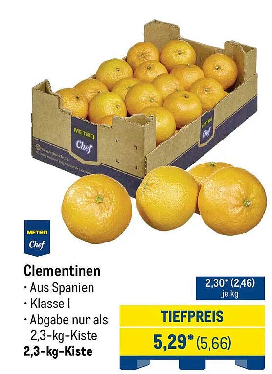 Clementinen aus Spanien - 2,3-kg-Kiste