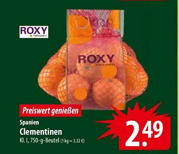 Clementinen Spanien, Kl. I, 750-g-Beutel