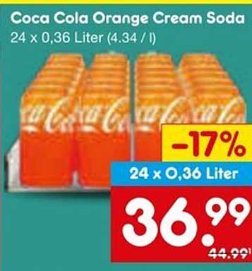 Coca Cola Orange Cream Soda 24 x 0,36 Liter