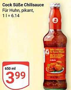 Cock Süße Chilisauce für Huhn, pikant