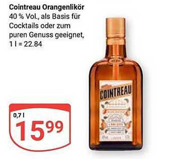 Cointreau Orangenlikör 0,7 l zum attraktiven Preis