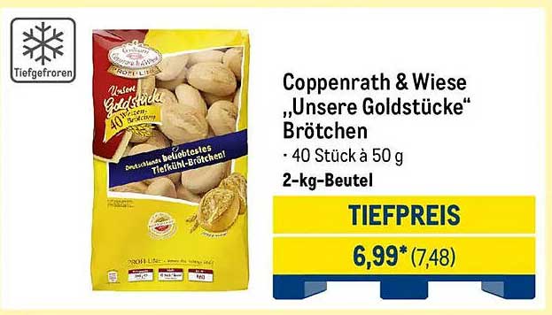 Coppenrath & Wiese „Unsere Goldstücke“ Brötchen - 40 Stück à 50 g