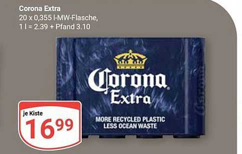 Corona Extra - Bierkasten mit 20 x 0,355 l Flaschen
