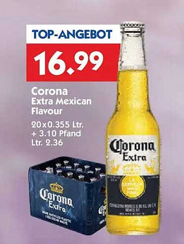 Corona Extra Mexican Flavour 20x0.355 Ltr.