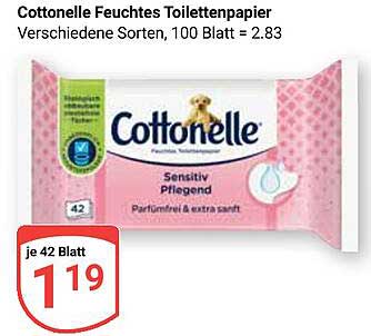 Cottonelle Feuchtes Toilettenpapier - Sensitiv Pflegend