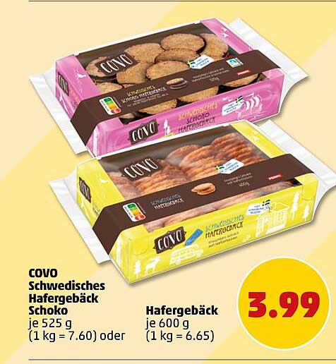 COVO Schwedisches Hafergebäck Schoko oder Hafergebäck 600 g