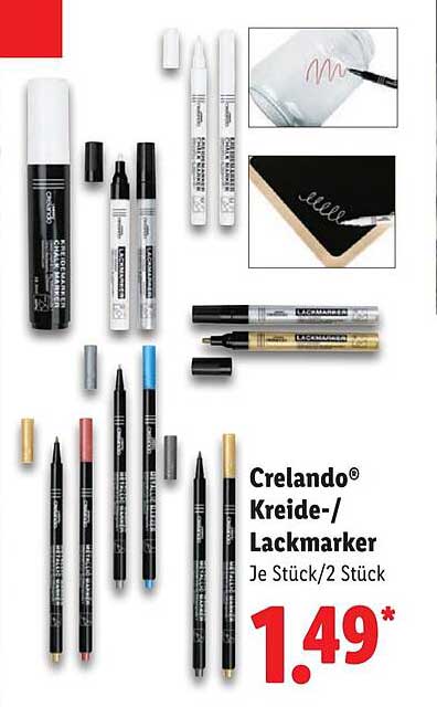 Crelando® Kreide-/Lackmarker Je Stück/2 Stück