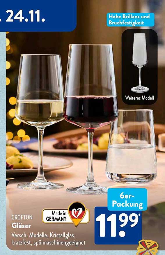 CROFTON Gläser 6er-Packung