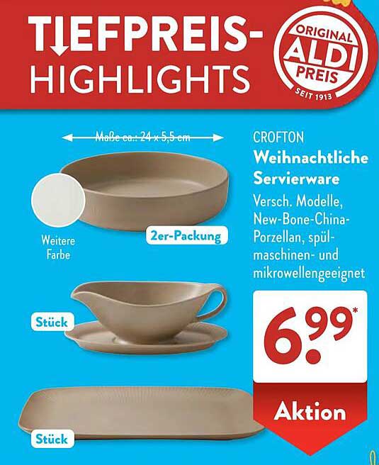 CROFTON Weihnachtliche Servierware