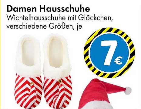 Damen Hausschuhe - Wichtelhausschuhe mit Glöckchen, verschiedene Größen, je