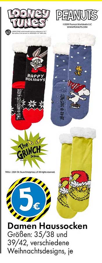 Damen Haussocken mit festlichen Designs