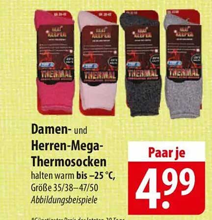 Damen- und Herren-Mega-Thermosocken
