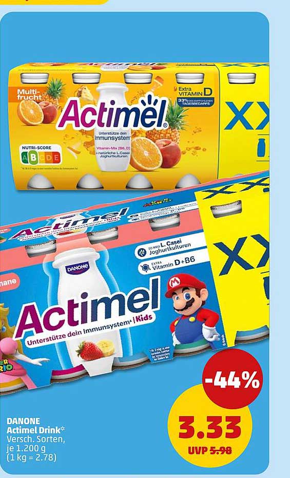 Danone Actimel Drink – Verschiedene Sorten, je 1.200 g
