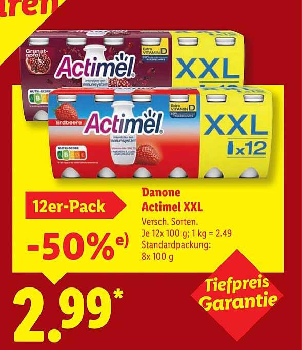 Danone Actimel XXL 12er-Pack