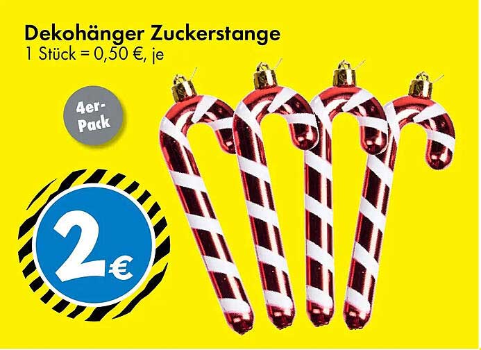Dekohänger Zuckerstange 4er-Pack