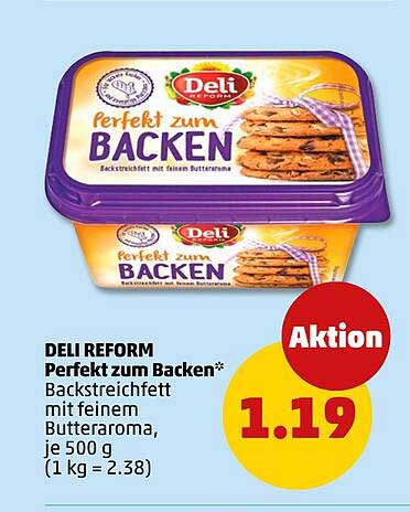 DELI REFORM Perfekt zum Backen - Backstreichfett mit feinem Butteraroma, je 500 g
