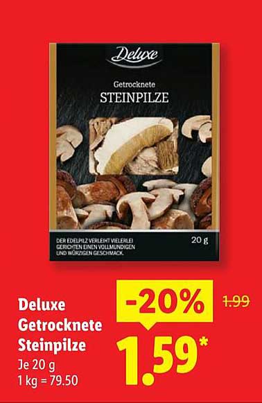 Deluxe Getrocknete Steinpilze