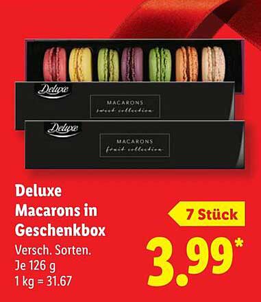 Deluxe Macarons in Geschenkbux