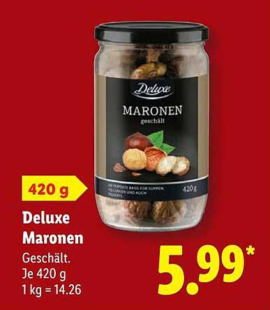 Deluxe Maronen, geschält - 420 g