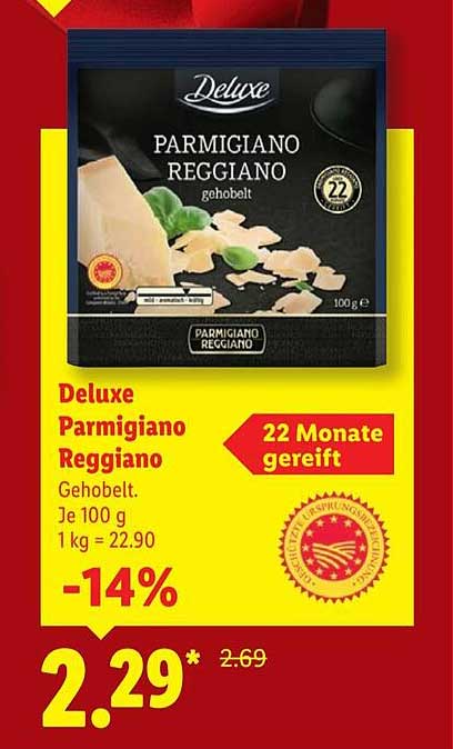 Deluxe Parmigiano Reggiano gehobelt 100 g