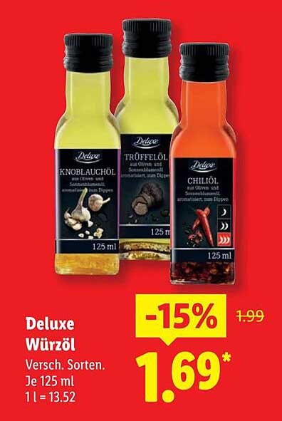 Deluxe Würzöl - Verschiedene Sorten 125 ml