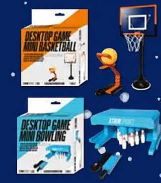 Desktop Game Mini Basketball & Mini Bowling