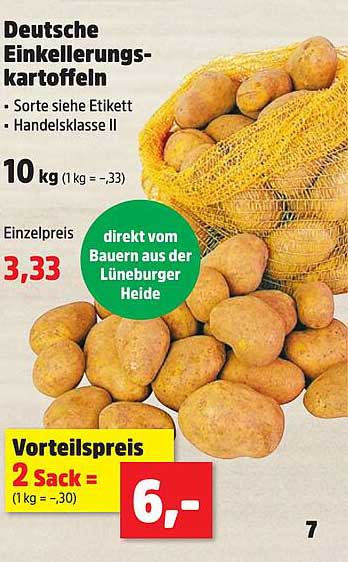 Deutsche Einkellerungskartoffeln 10 kg - Handelsklasse II
