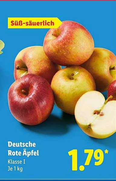 Deutsche Rote Äpfel Klasse I Je 1 kg
