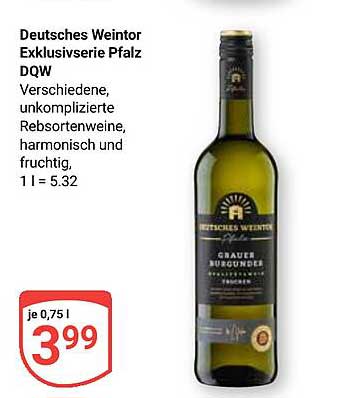 Deutsches Weintor Exklusivserie Pfalz DQW - Grauer Burgunder