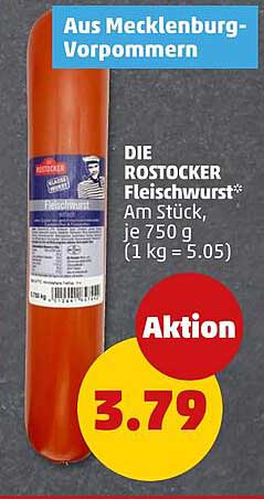 DIE ROSTOCKER Fleischwurst* (750 g)
